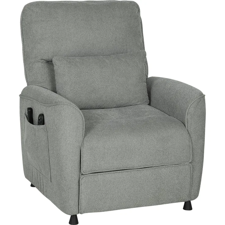 Wohnora-Relaxsessel Fernsehsessel Elektrisch mit Liegefunktion Heizung Vibrationsmassage,H 1020cm x T 880cm x B 930cm,Dunkelgrau