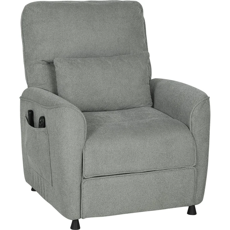 Wohnora-Relaxsessel Fernsehsessel Elektrisch mit Liegefunktion Heizung Vibrationsmassage,H 1020cm x T 880cm x B 930cm,Dunkelgrau – Bild 1