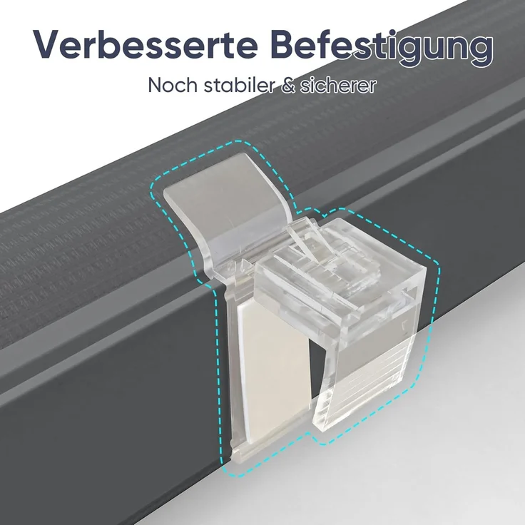 Sekey Doppelrollo Schnurlos Klemmfix ohne Bohren Sichtschutz Dunkelgrau 95x130cm – Bild 6