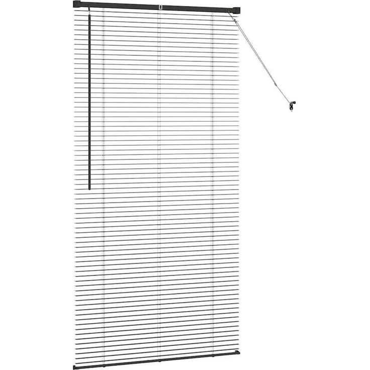 vidaXL Venezianische Jalousie Schwarz 175 x 85 cm 25 mm Aluminium 42006144 – Bild 6