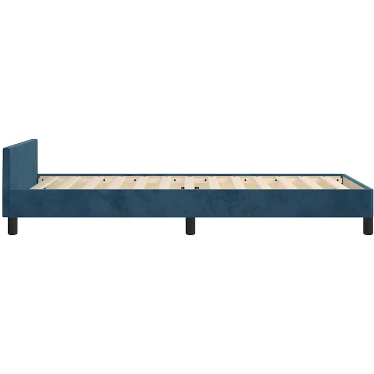 Einzelbettgestell Design für Erwachsene ohne Matratze Dunkelblau 80x200 cm Samt d4387e – Bild 7