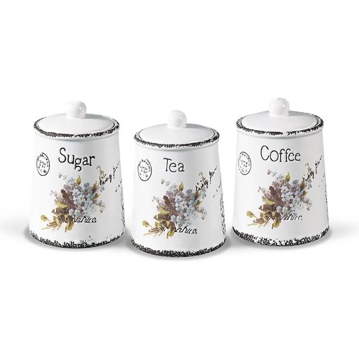 Maestro Maestro Set mit 3 Keramikbehältern für Kaffee, Tee und Zucker MR2004903CS