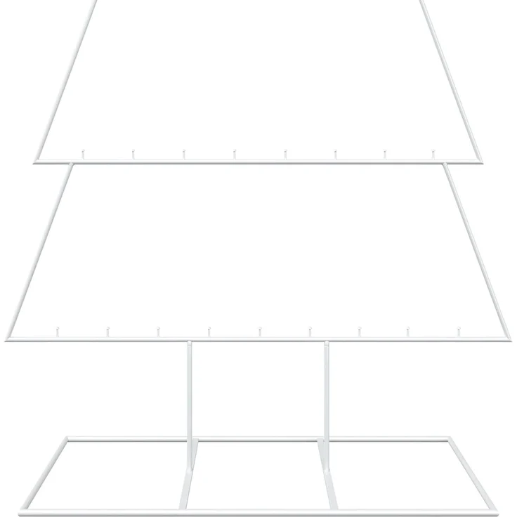 vidaXL Metall Weihnachtsbaum KUOPIO 210 cm Stahl Weiß 42053827 – Bild 6