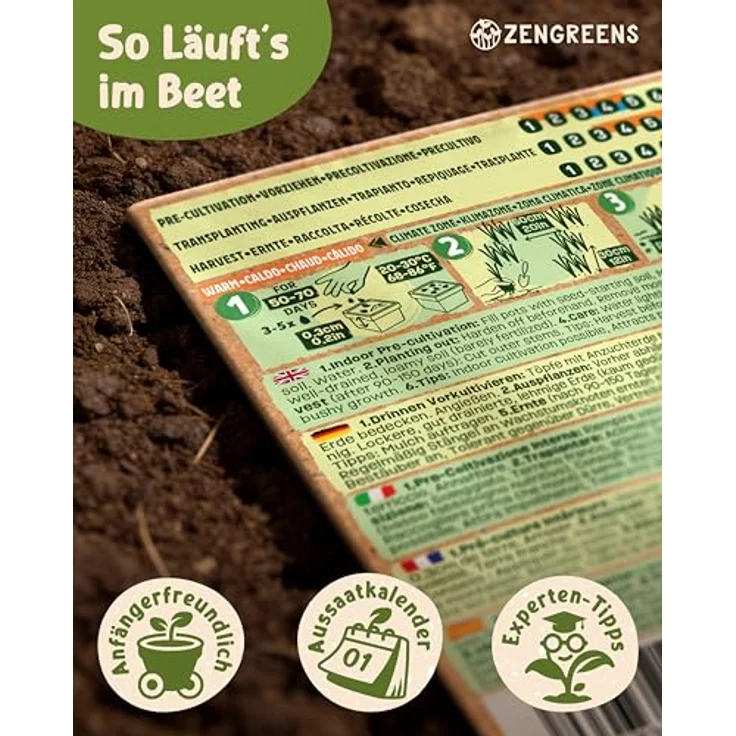 ZenGreens® - Bio Wildkräutersamen im 15er Set - 15 Wildkräuter Samen für den einfachen Anbau im Garten, Balkon oder Hochbeet - Pflanzensamen - Saatgut – Bild 9