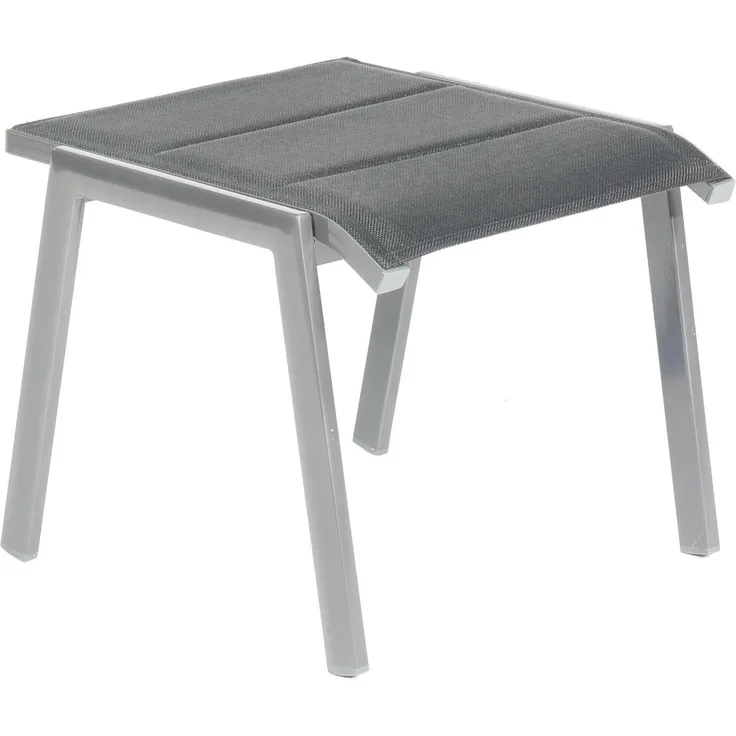Sonnenpartner Fußhocker Sierra Aluminium mit Textilen anthrazit