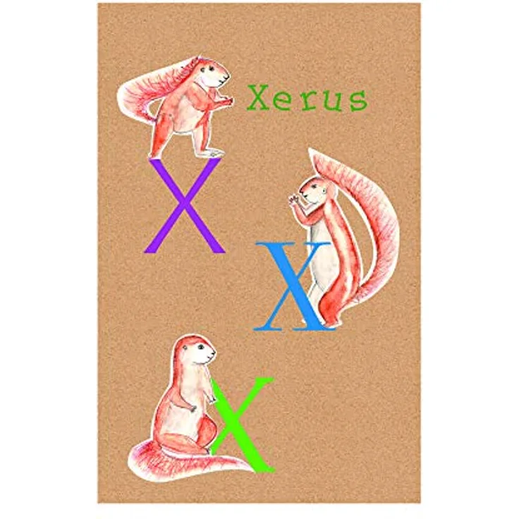 Komar ABC Animal X, Wandbild Poster für Kinderzimmer, 50 x 70 cm, seidenmattes Premium-Fotopapier, lichtbeständig, ohne Rahmen