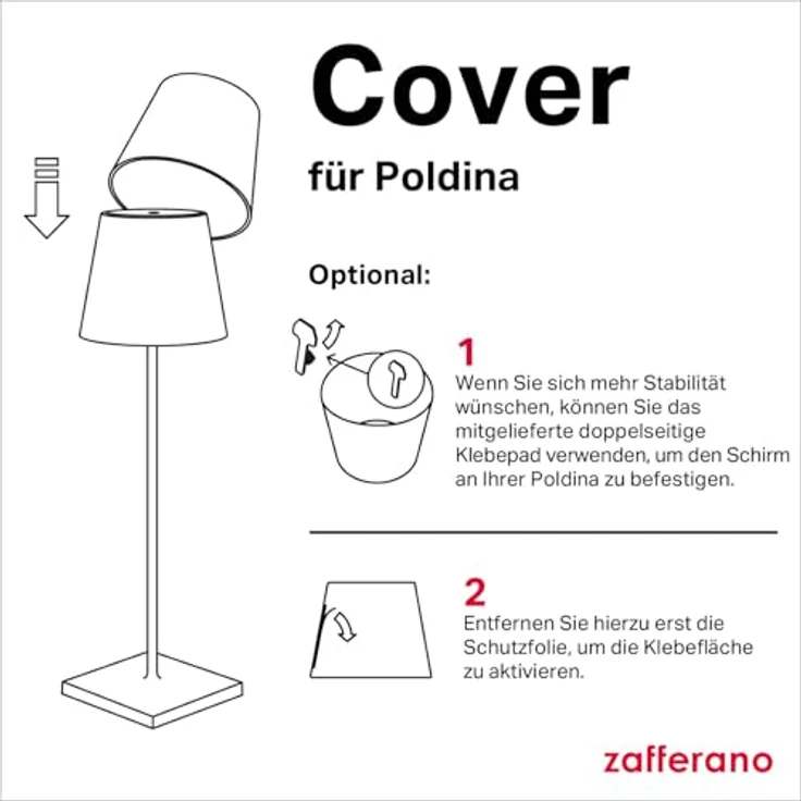 Zafferano, Poldina Cover, Handverzierte Keramik Tischlampenabdeckung, Abdeckung kompatibel mit Poldina Lampen, Hergestellt in Italien, Ø13x10 cm, Farbe Weiß - Blaue Capri-Streifen – Bild 5