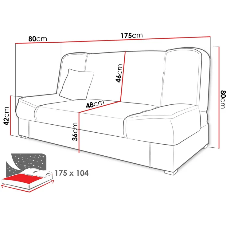 Schlafsofa Gemini, Farbe: Orinoco 22 – Bild 5