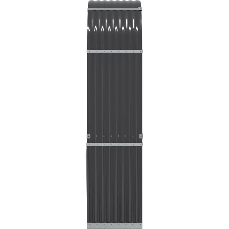 vidaXL Holzkorb Anthrazit 80x45x190 cm Verzinkter Stahl 364560 – Bild 5