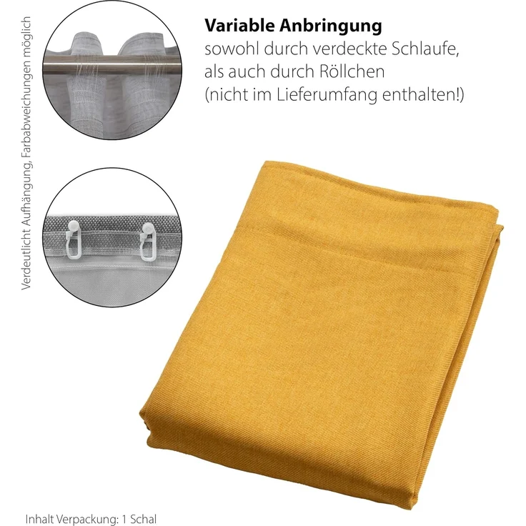 HOMING Vorhang Allen (1 St), verdeckte Schlaufen, blickdicht – Bild 4