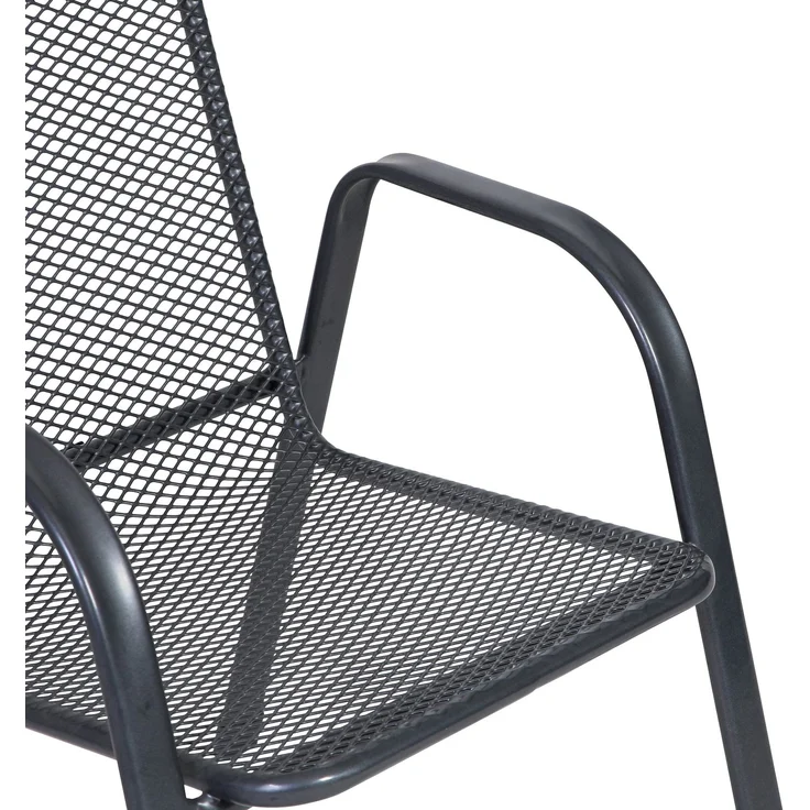 Greemotion 'Toulouse' Gartenstuhl, stapelbar, Stahl eisengrau, 55x97x73 cm – Bild 5