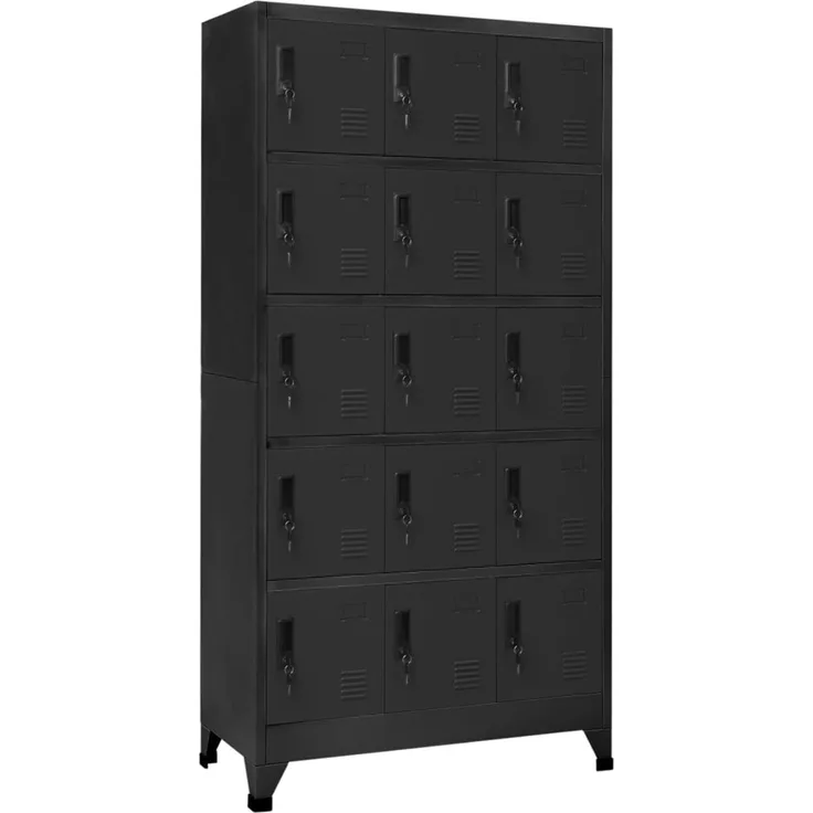 vidaXL Schließfachschrank Anthrazit 90 x 40 x 180 cm Stahl