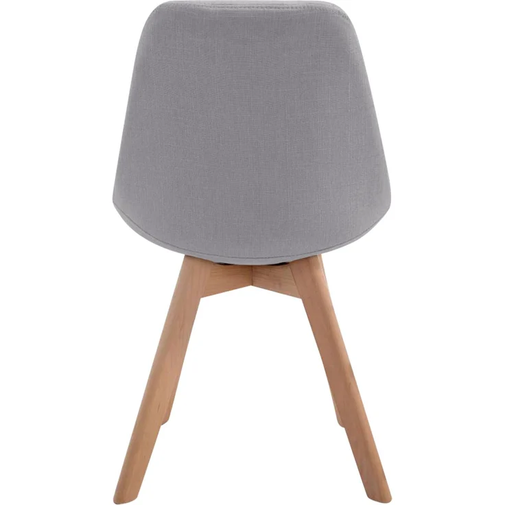 Besucherstuhl LAGOS - Stoff Grau 48x55x84 cm Hellbraun | Besucherstühle Konferenzstuhl Wartezimmerstuhl Bürostühle Bürostuhl Konferenzraum Wartezimmer – Bild 6