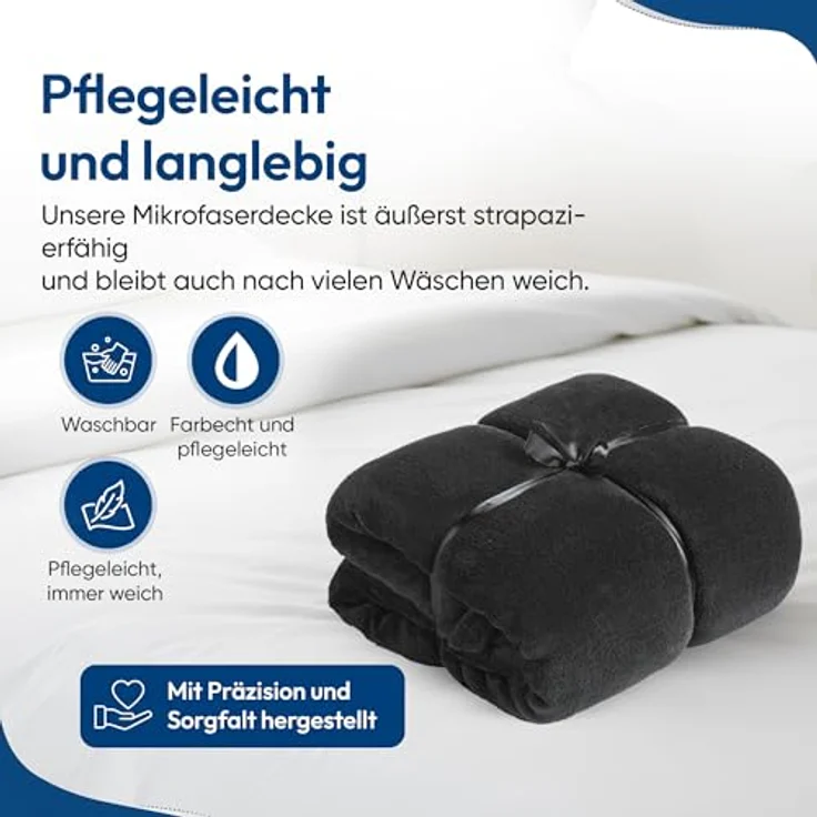 Wohndecke FELUNA Coral Fleece Kuscheldecke XXL – Superweicher Cashmere-Touch, Feluna, Tagesdecke Kaschmir-Touch 220 x 200 cm – Bild 3