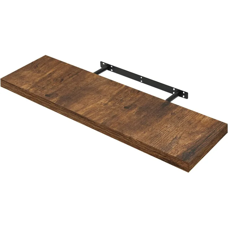WOLTU Wandregal, Schweberegal Vintage Braun, 80 x 22.9 x 3.8 cm, MDF 1er