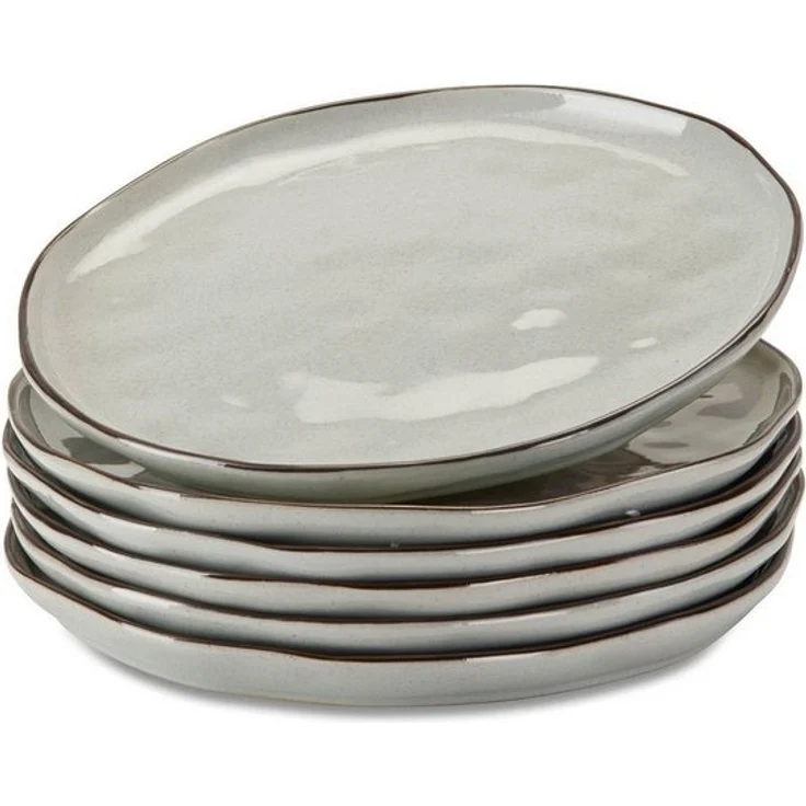 Mirabeau Geschirr-Set Teller 6er Set Biarré grau, Steinzeug – Bild 3