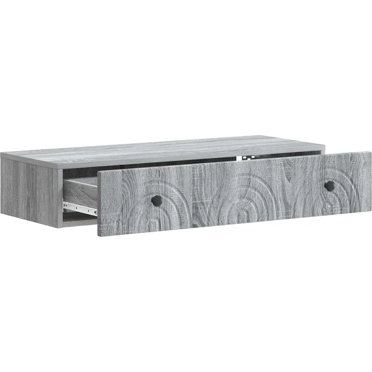 vidaXL Wandmontierter Beistelltisch Graues Sonoma 87,5 x 34,5 x 17 cm 898161 – Bild 4