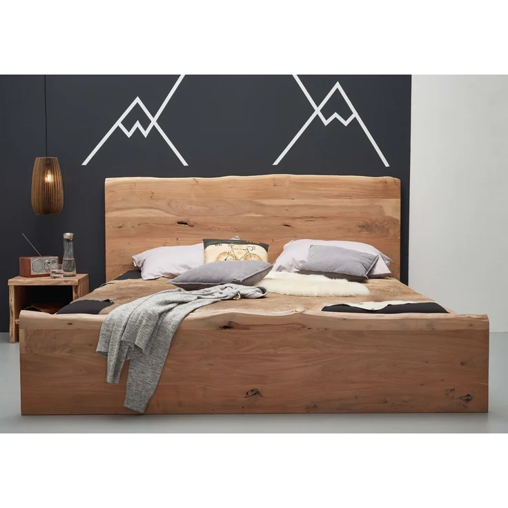 Bett Akazie 160x200x105 natur lackiert PURE ACACIA #302 – Bild 3