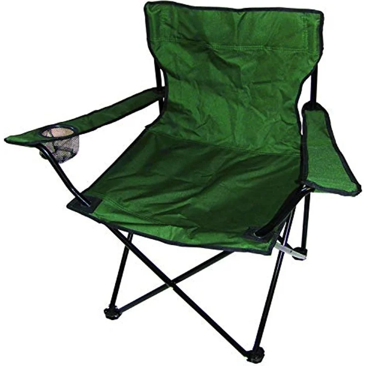 2er Anglersessel Campingstuhl Outdoorstuhl Getränkehalter Tasche Grün – Bild 3