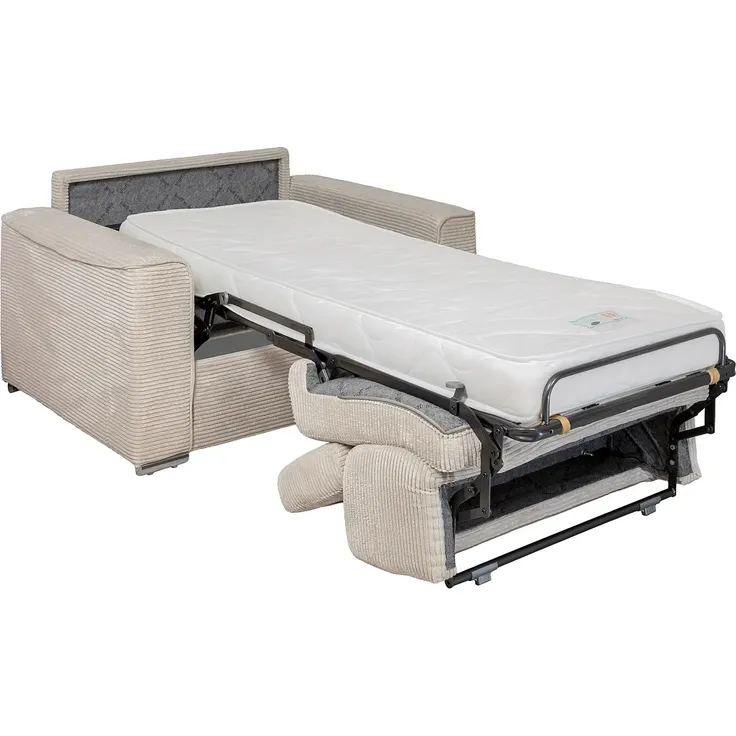 Vente-unique - VIZIR Sessel SamtStoff Beige - B 95 cm x H 105 cm85 cm x L 127 cm – Bild 3