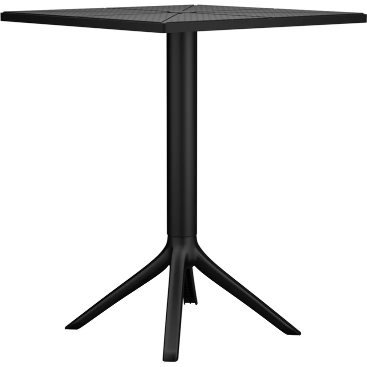 Gartenmöbel-Set SOFIA mit 2 Stühlen - 180x180x80cm, Kunststoff, Schwarz | Balkonset Gartenset Tisch mit Stühlen Bistroset Outdoor – Bild 7