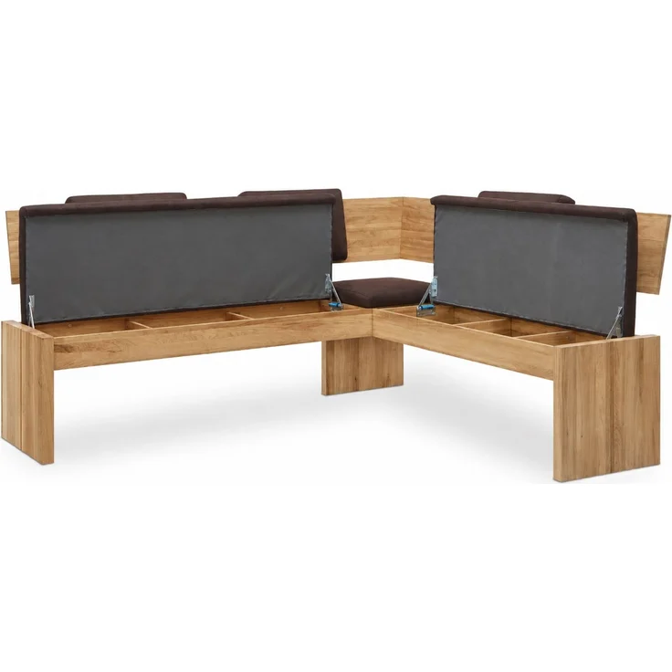 Eckbank mit Truhe Dani 2 für 5 Personen Massivholz Wildeiche/Braun – Bild 2