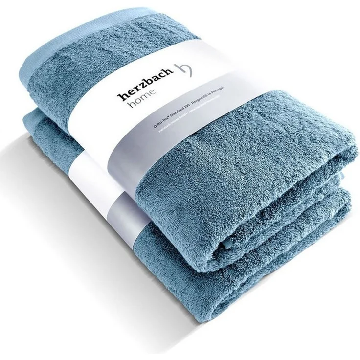 herzbach home Duschtücher Pura 70x140 cm, (2-St), 550g/m², Premium-Qualität, 100% Baumwolle, einfarbig – Bild 5