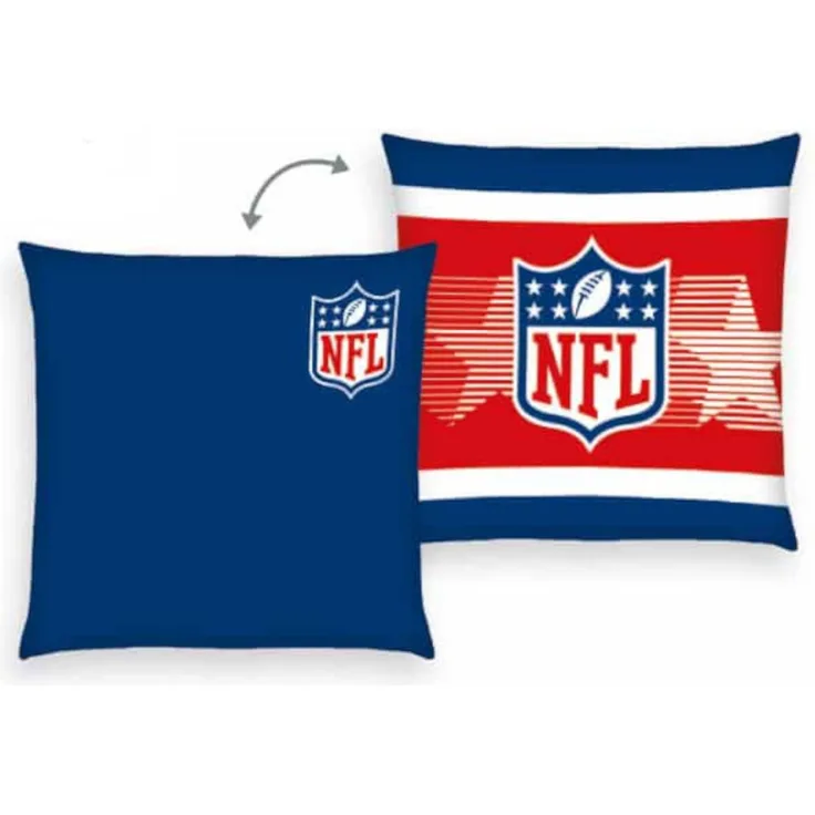 NFL Dekokissen – Classic, Größe ca. 40x40 cm, rot-blau
