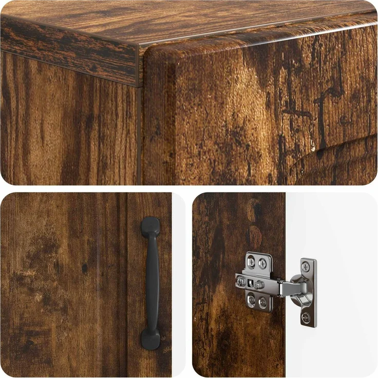vidaXL Badezimmerschrank mit offenem Regal UTRECHT Raucheiche 897700 – Bild 6