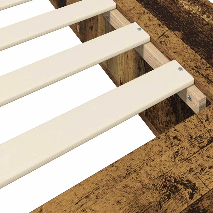 vidaXL Bettgestell mit Stauraum Altholz 80 x 200 cm Holzwerkstoff 3429552 – Bild 8