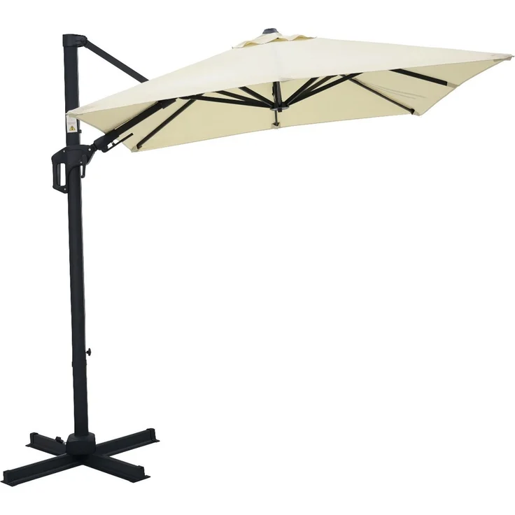 Gardissimo DAVID Alu Ampelschirm 210x210cm Pendelschirm UV50+ natur – Bild 1