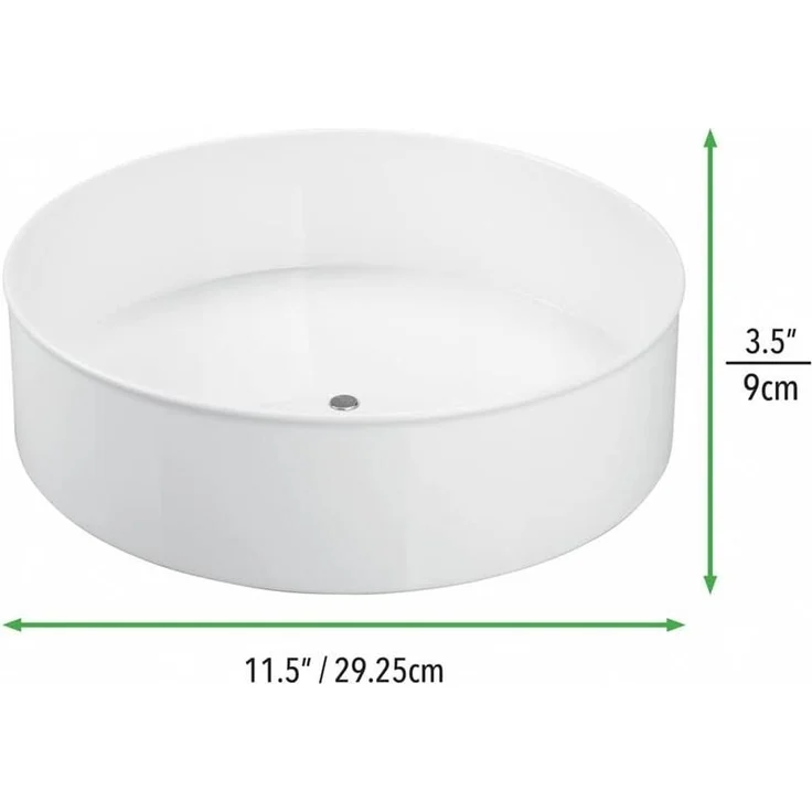 Drehteller Organizer drehbares Ordnungssystem Gewürzregal mDesign weiß – Bild 2
