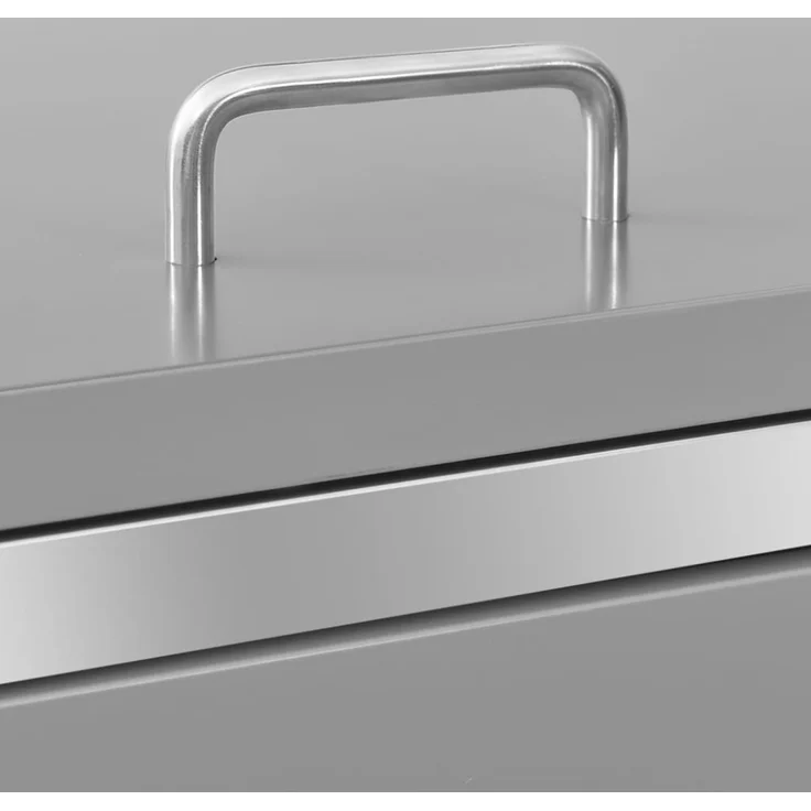 vidaXL Mülltonnenbox für 4 Tonnen 276,5x77,5x115,5 cm Edelstahl 149561 – Bild 4