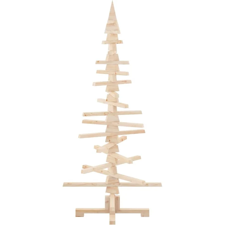 vidaXL Holz-Weihnachtsbaum zur Dekoration 150 cm Massivholz Kiefer 4103971 – Bild 7