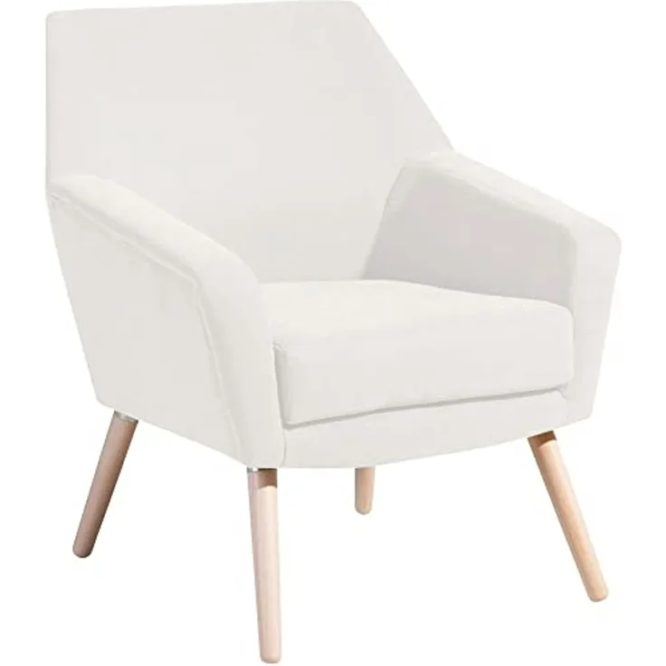 Sessel Kachka Bezug Veloursstoff Buche natur / creme 21073