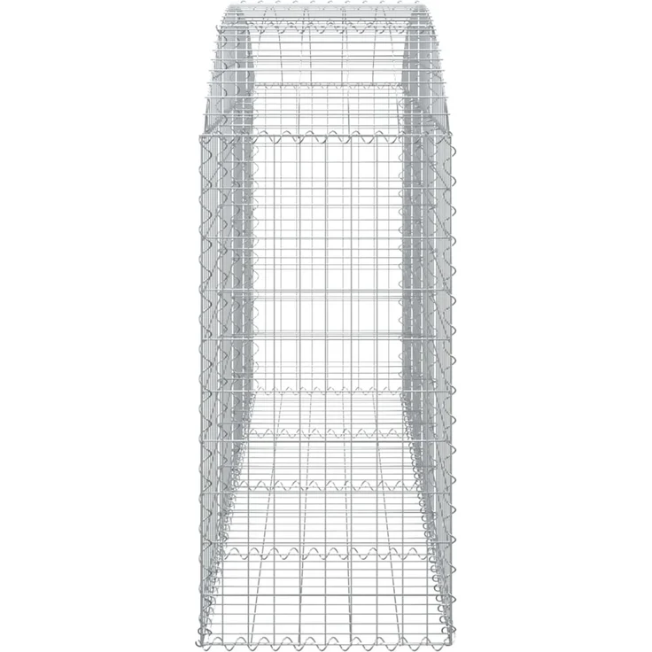 vidaXL Gabione mit Hochbogen 200x50x100/120 cm Verzinktes Eisen 153475 – Bild 4