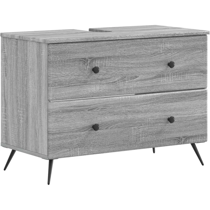 vidaXL 3-teiliges Badezimmer-Schranksystem BREDA Sonoma-Grau 3417807 – Bild 4