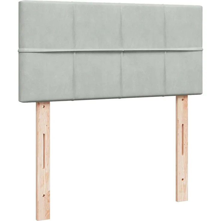 vidaXL Ottoman-Bett mit Matratze & LEDs Hellgrau 80x200 cm Samt 3312584 – Bild 8
