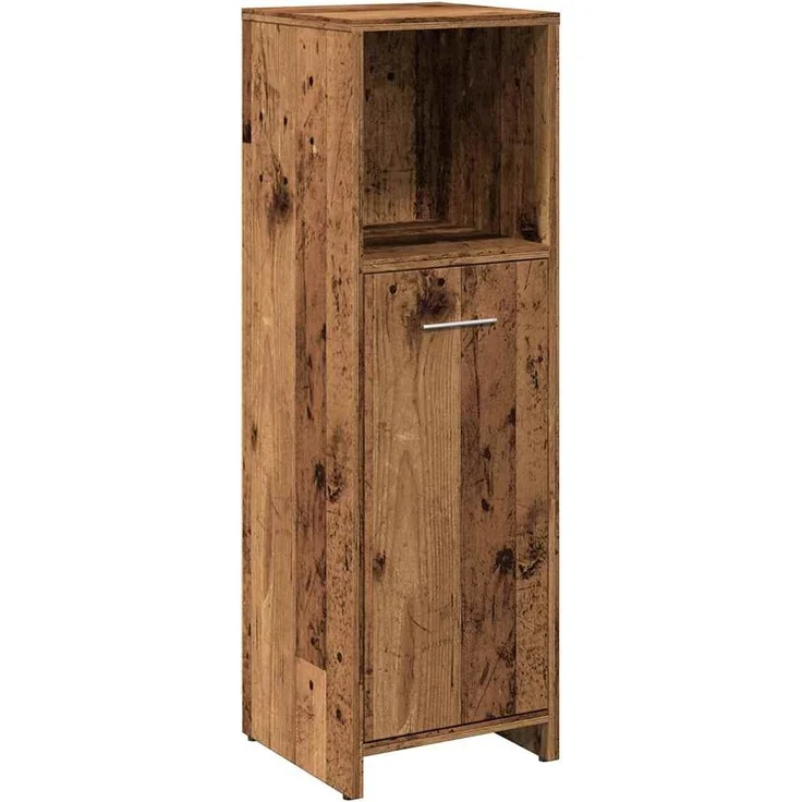 vidaXL Badschrank Altholz-Optik 30x30x95 cm Holzwerkstoff 856033 – Bild 1