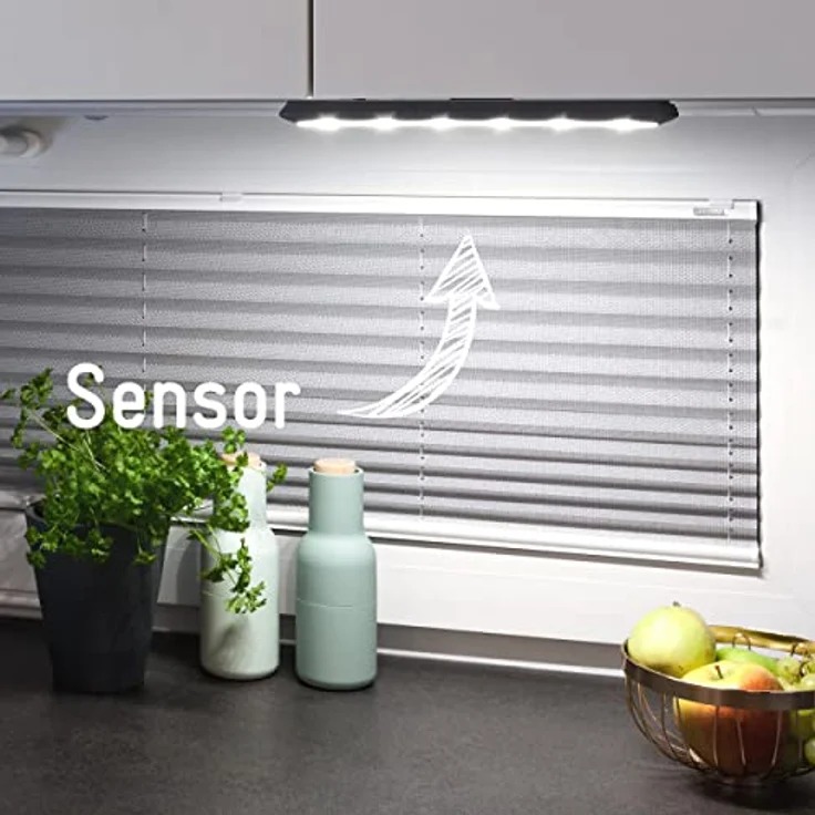 Müller-Licht Mobina Sensor 30 LED Batterieleuchte, 30cm, neutralweiß 4000K, wiederaufladbar per USB, selbstklebend, schwarz, mit Bewegungssensor und Zeitfunktion – Bild 5