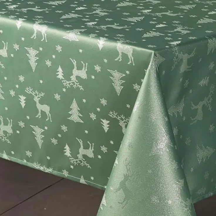 Beautex Tischdecke Lurex Tischdecke Weihnachten, Silber Gold glänzend, Weihnachtstisch (1-tlg)