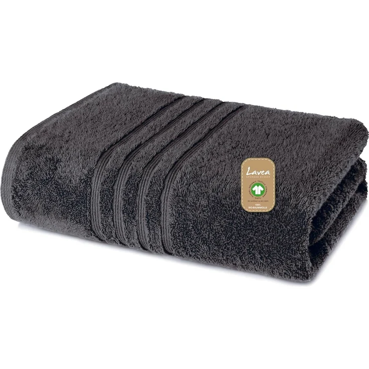 Lavea Handtuch Set Premium Frotteeserie Bali, aus 100% Bio-Baumwolle (100x150cm, 1-St), extra saugstark mit 500g/m² in Wellness-Qualität - Badetuch