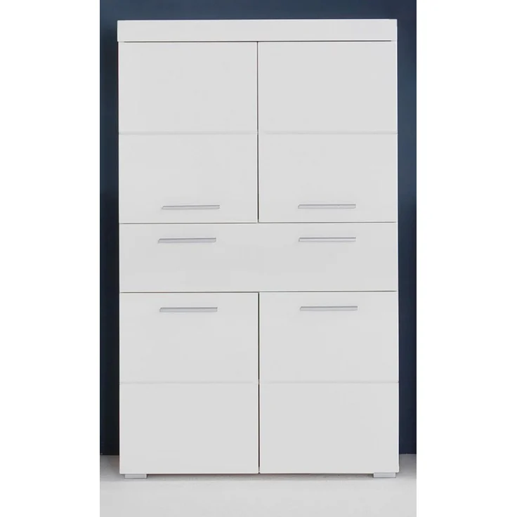 Badmöbel Midischrank Adamo Hochglanz weiß 73 x 132 cm – Bild 2
