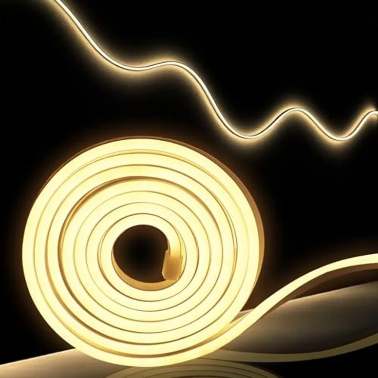 Spetebo LED-Lichterschlauch LED Lichtschlauch warmweiß - 10 m / 900 LED, 900-flammig, beleuchteter Lichterschlauch für Drinnen und Draußen – Bild 1