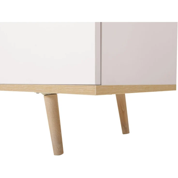 Sideboard Lundby weiß und Eiche massiv 180 cm – Bild 4