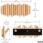 Umbra Picket mit 5 Garderobenhaken natural 1011471-390 Garderobenleiste Wandhaken Kleiderhaken