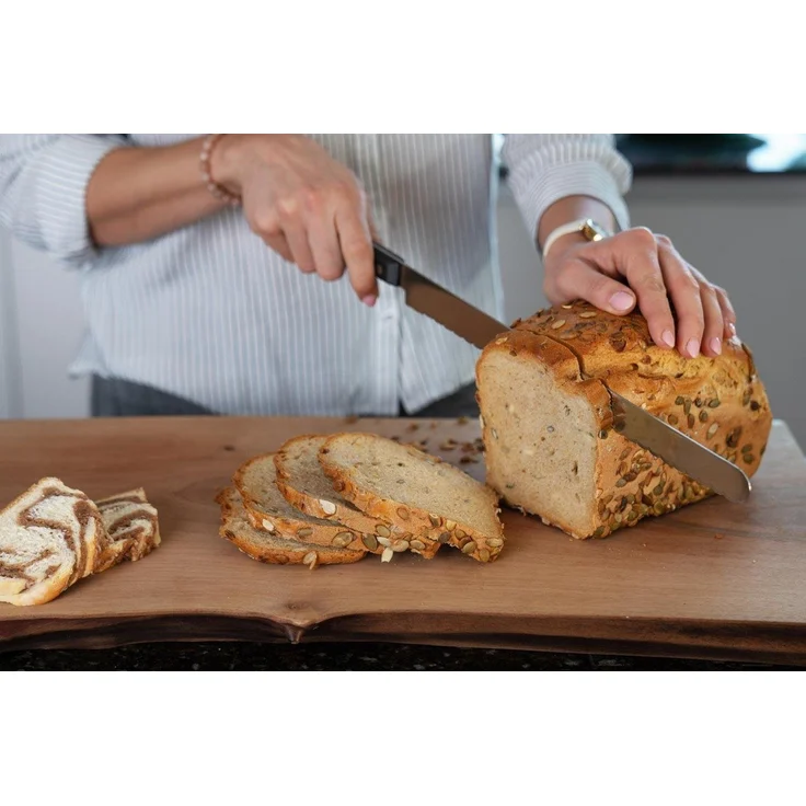 Sallys Brotmesser aus Edelstahl und 31,5 cm Klingenlänge, aus einem Stück geschmiedet und extra lange Klinge – Bild 2
