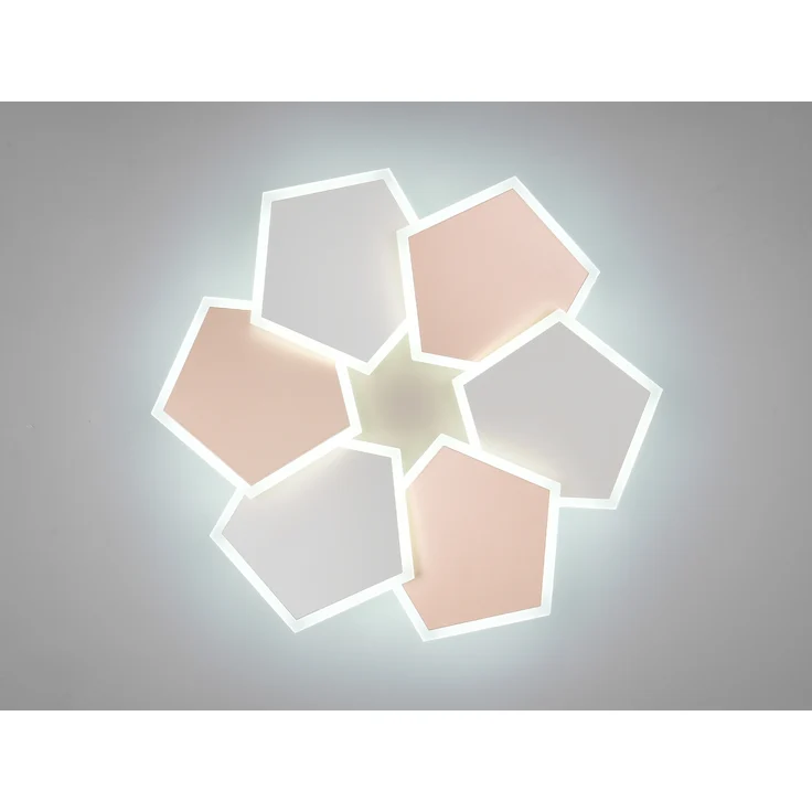 LED Deckenleuchte ZAYA mit Fernbedienung & 3 Lichtfarben, Grau Coffee Ø 50,5cm – Bild 5
