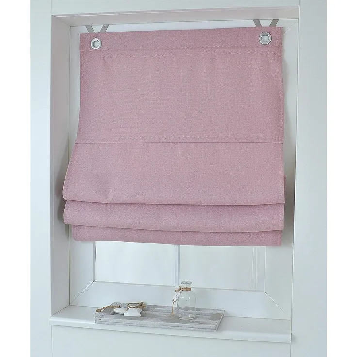 Kutti Raffrollo Dimout, mit Hakenaufhängung, ohne Bohren, freihängend, verdunkelnd, Polyester, Hakenaufhängung