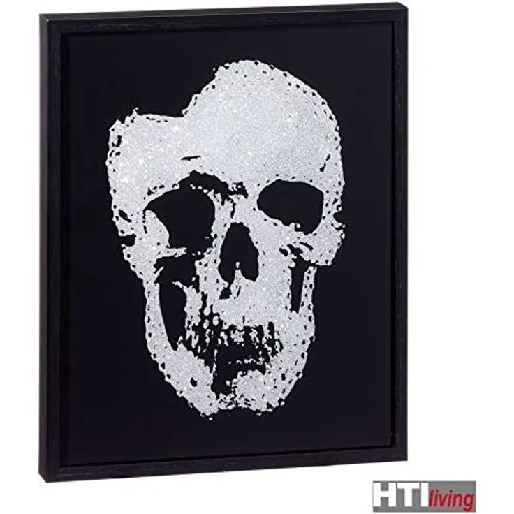 HTI-Living Totenkopf Wandbild Glitzer klein – Bild 2